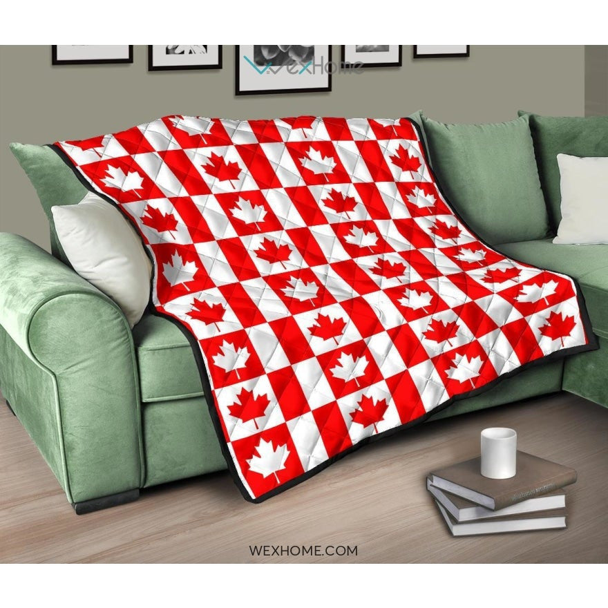 Canada Pattern Print Design 05 Premium Quilt