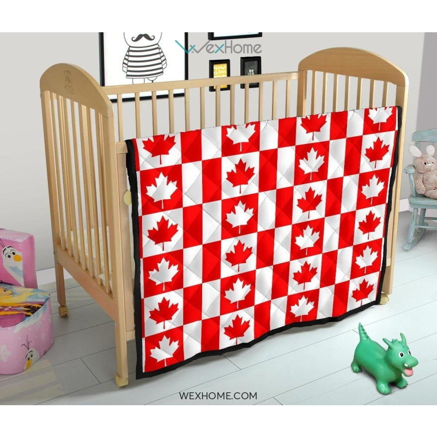 Canada Pattern Print Design 05 Premium Quilt