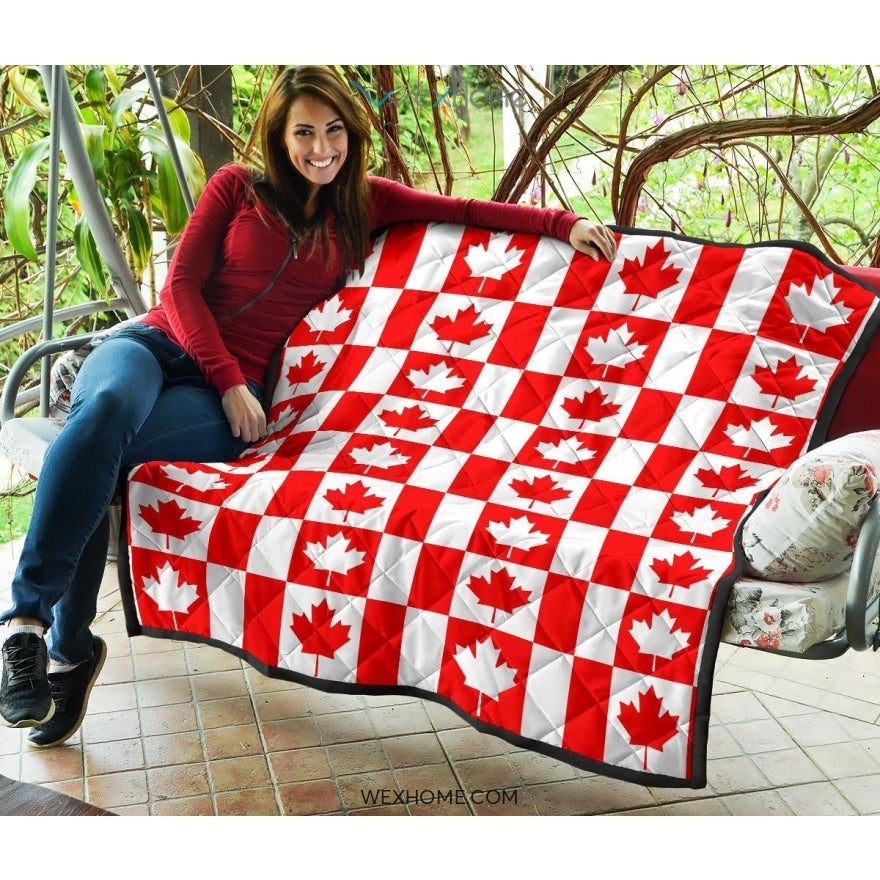 Canada Pattern Print Design 05 Premium Quilt