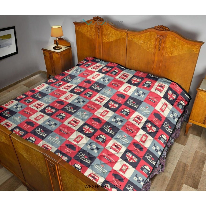 British Pattern Print Design 05 Premium Quilt