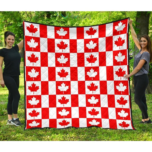 Canada Pattern Print Design 05 Premium Quilt