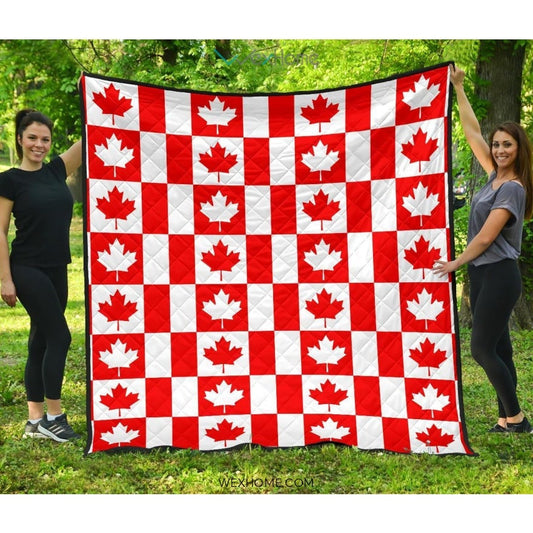 Canada Pattern Print Design 05 Premium Quilt