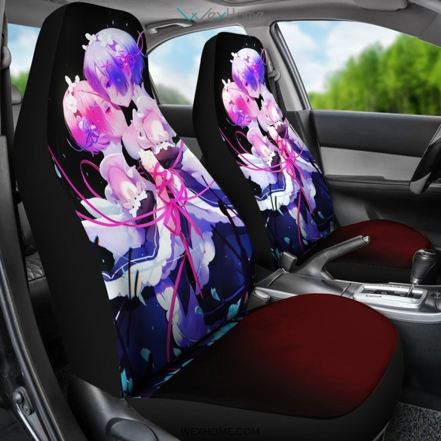 Ram Rem Re Zero Anime Car Seat Covers