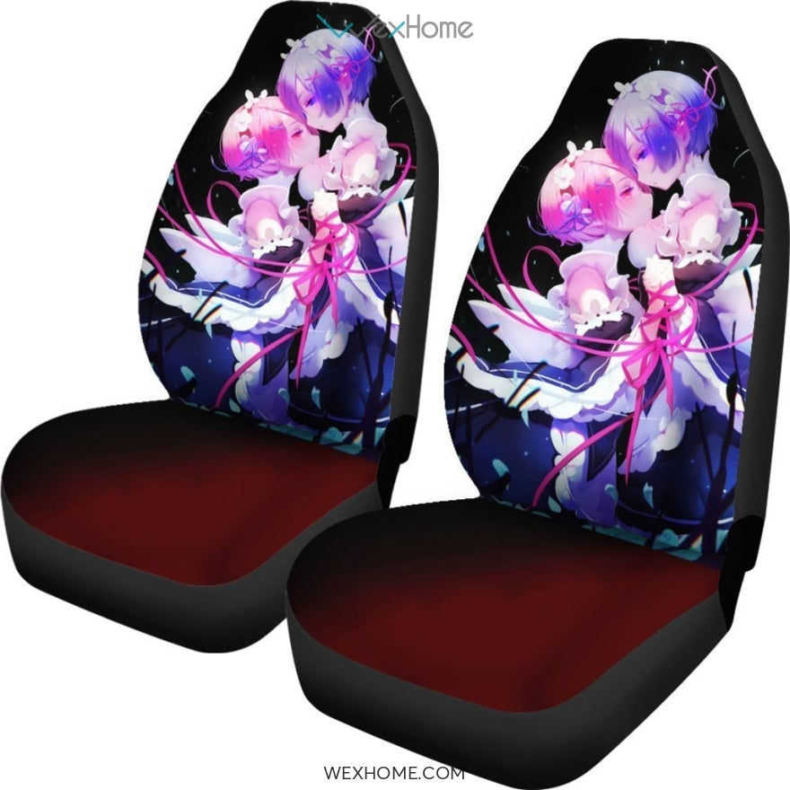 Ram Rem Re Zero Anime Car Seat Covers