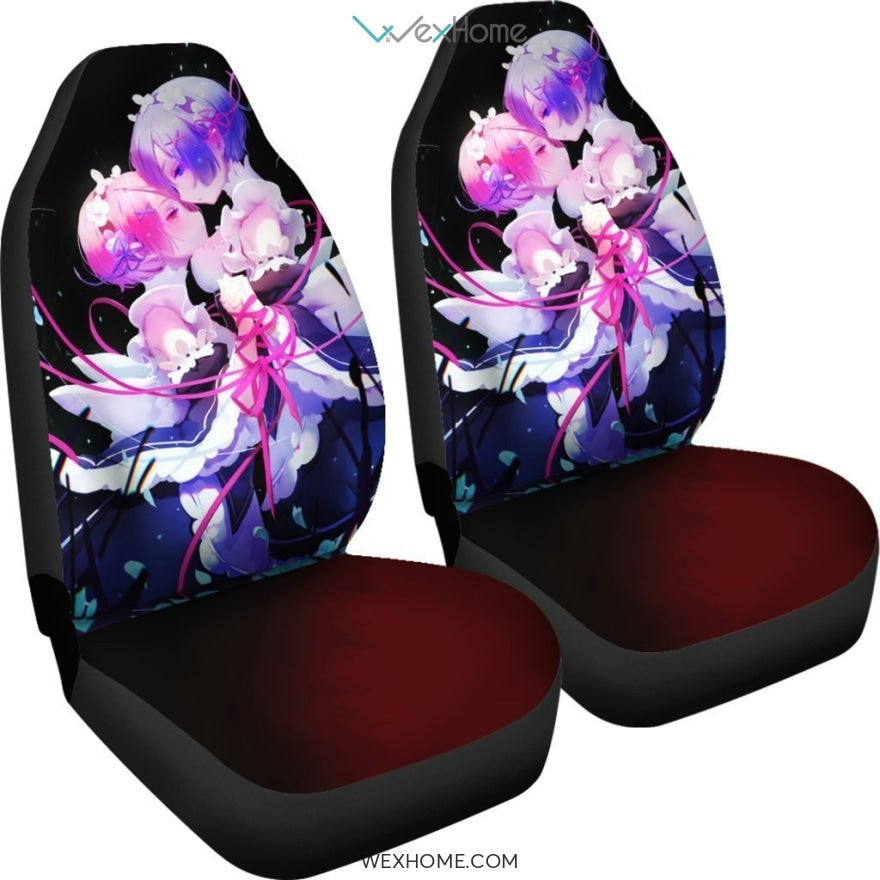 Ram Rem Re Zero Anime Car Seat Covers