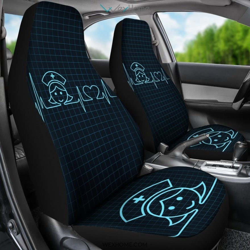 Nurse Heart Beat Car Seat Cover 191119 (Set of 2)