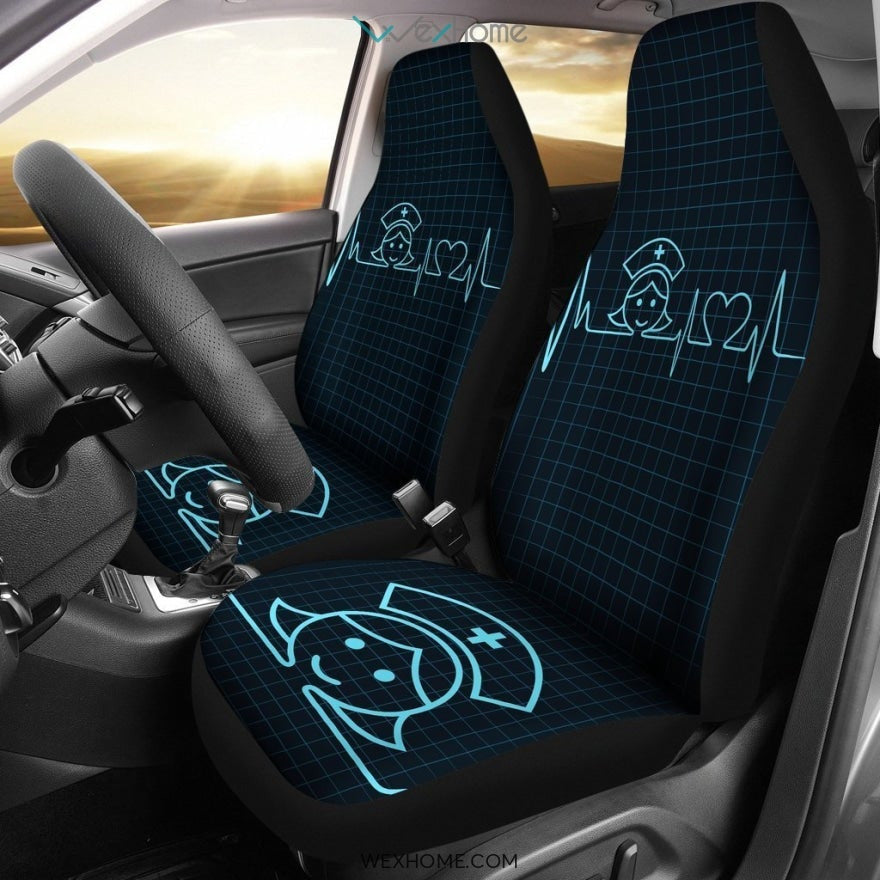 Nurse Heart Beat Car Seat Cover 191119 (Set of 2)