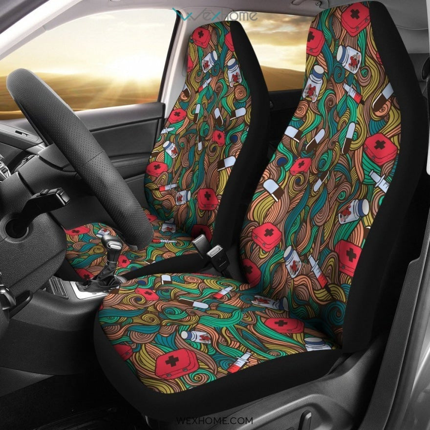 Nurse Accessories Patterns Art Car Seat Cover Accessories Car 2021