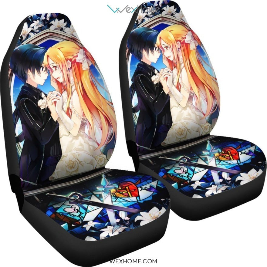 SAO Kirito Asuna Anime Car Seat Covers 2
