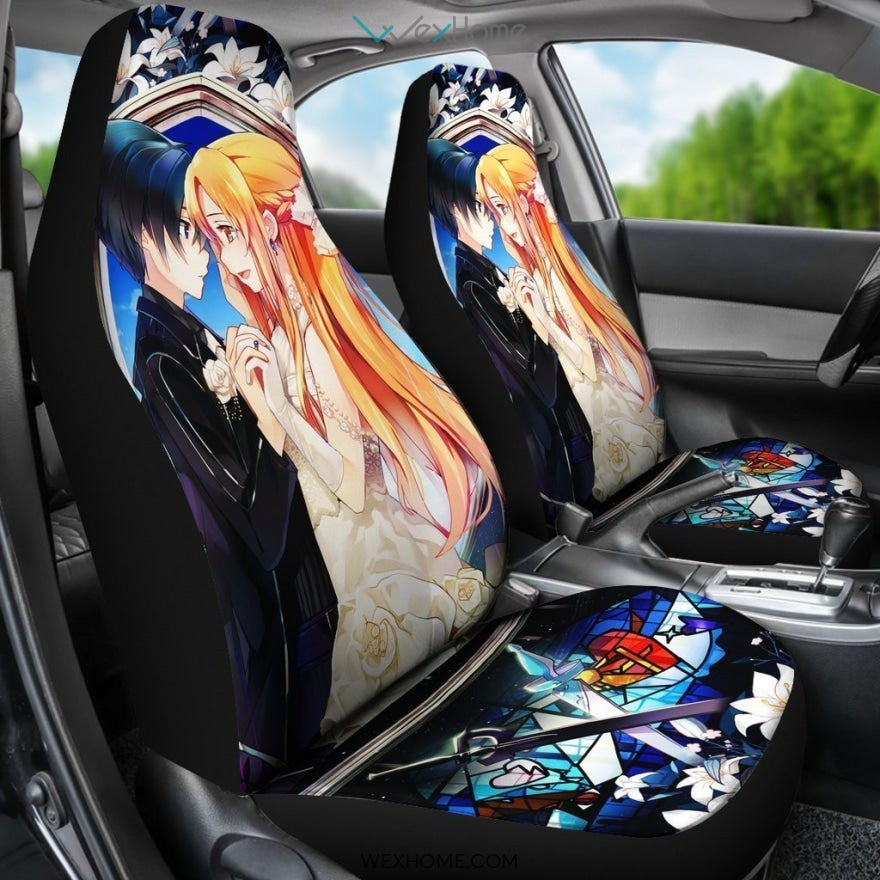 SAO Kirito Asuna Anime Car Seat Covers 2