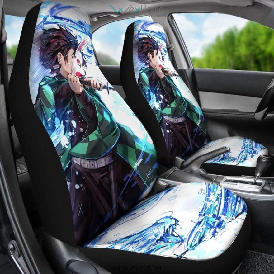 Tanjiro Kamado Anime Car Seat Covers Kimetsu No Yaiba Best Car Gift 2021