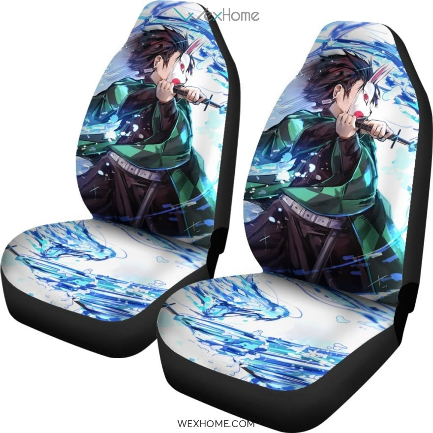 Tanjiro Kamado Anime Car Seat Covers Kimetsu No Yaiba Best Car Gift 2021