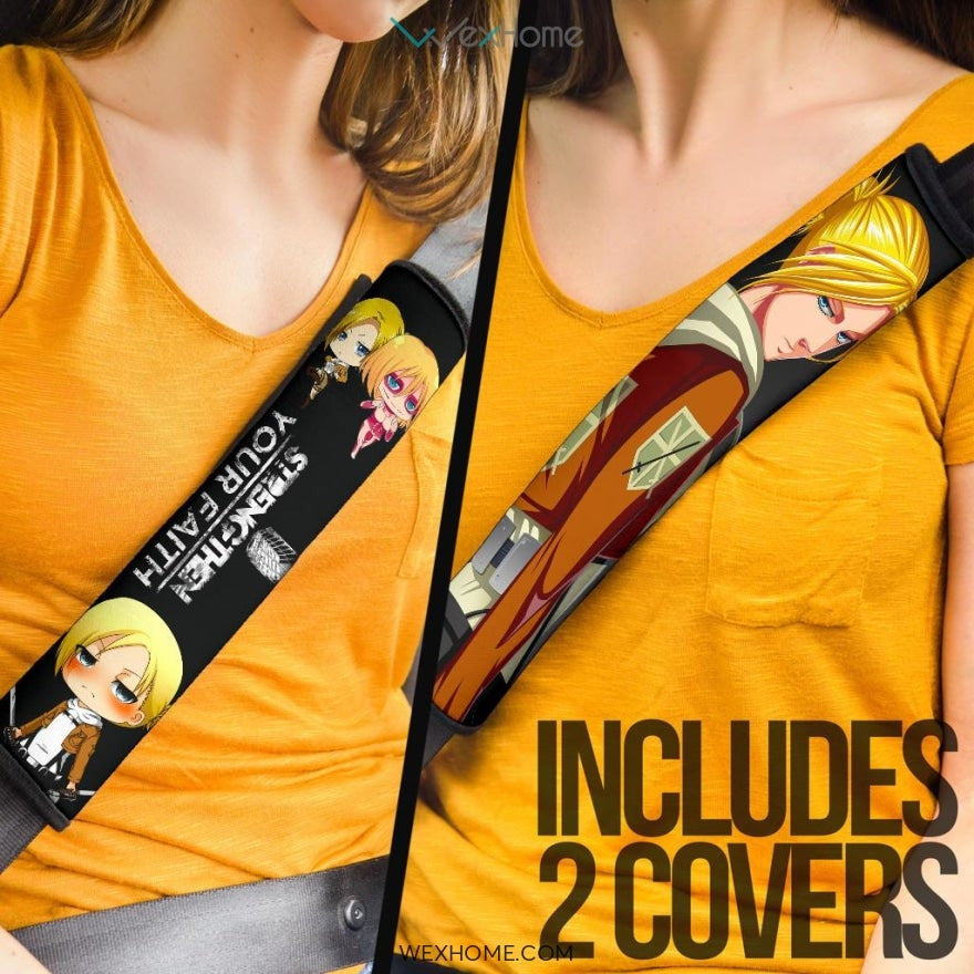 Attack On Titan Anime Seat Belt Covers | AOT Chibi Annie Belt Covers