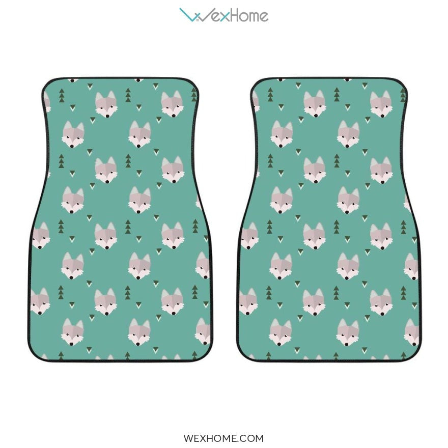 Christmas Pugs Santa_S Red Cap Pattern Front And Back Car Mats