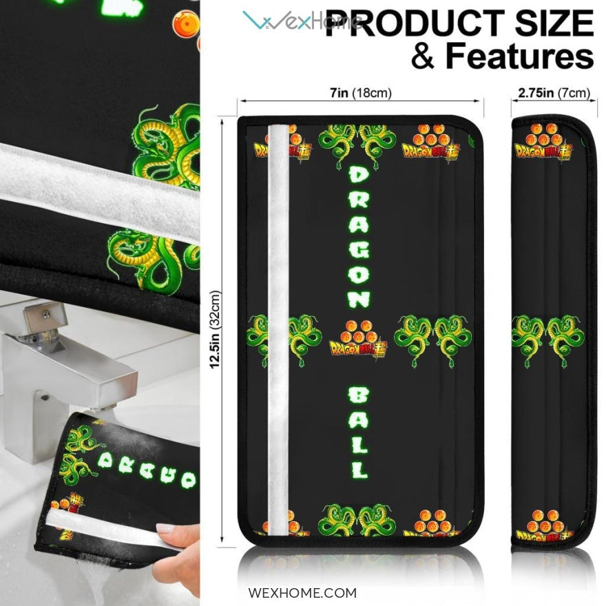 Dragon Ball Anime Seat Belt Covers | DB Green Dragon Patterns Belt Covers