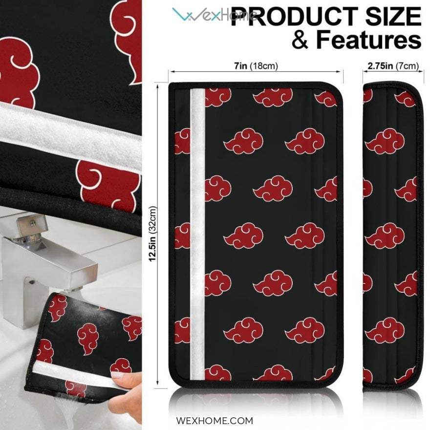 Akatsuki Cloud Seat Belt Covers