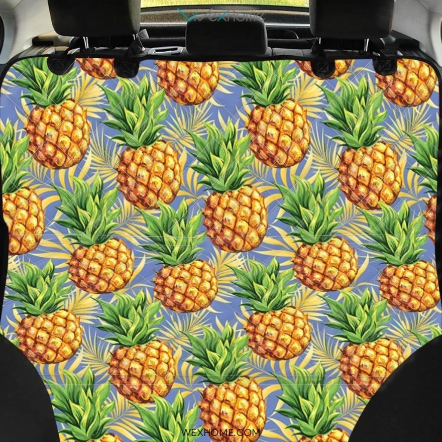 Yellow Pineapple Hawaiian Print Pet Car Seat Cover
