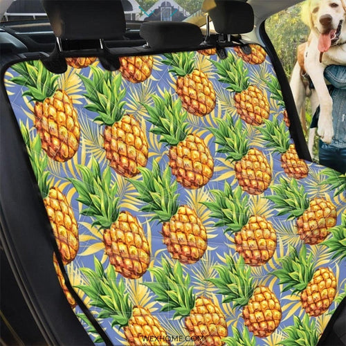 Yellow Pineapple Hawaiian Print Pet Car Seat Cover