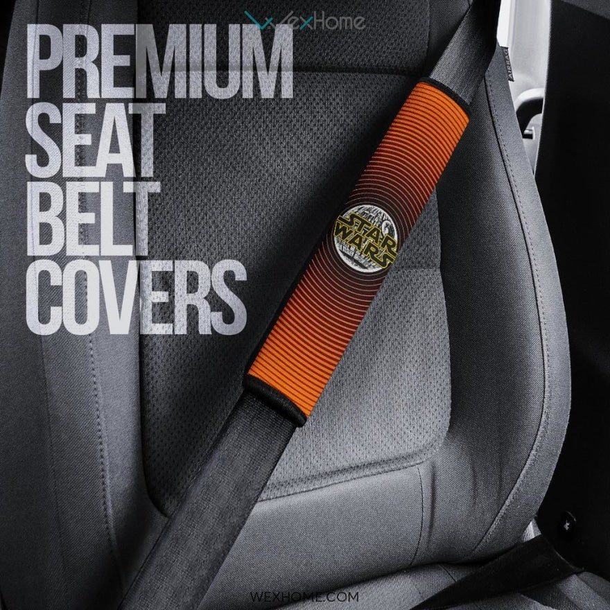 Star Wars Movie Seat Belt Covers | Darth Vader Orange Spiral Belt Covers