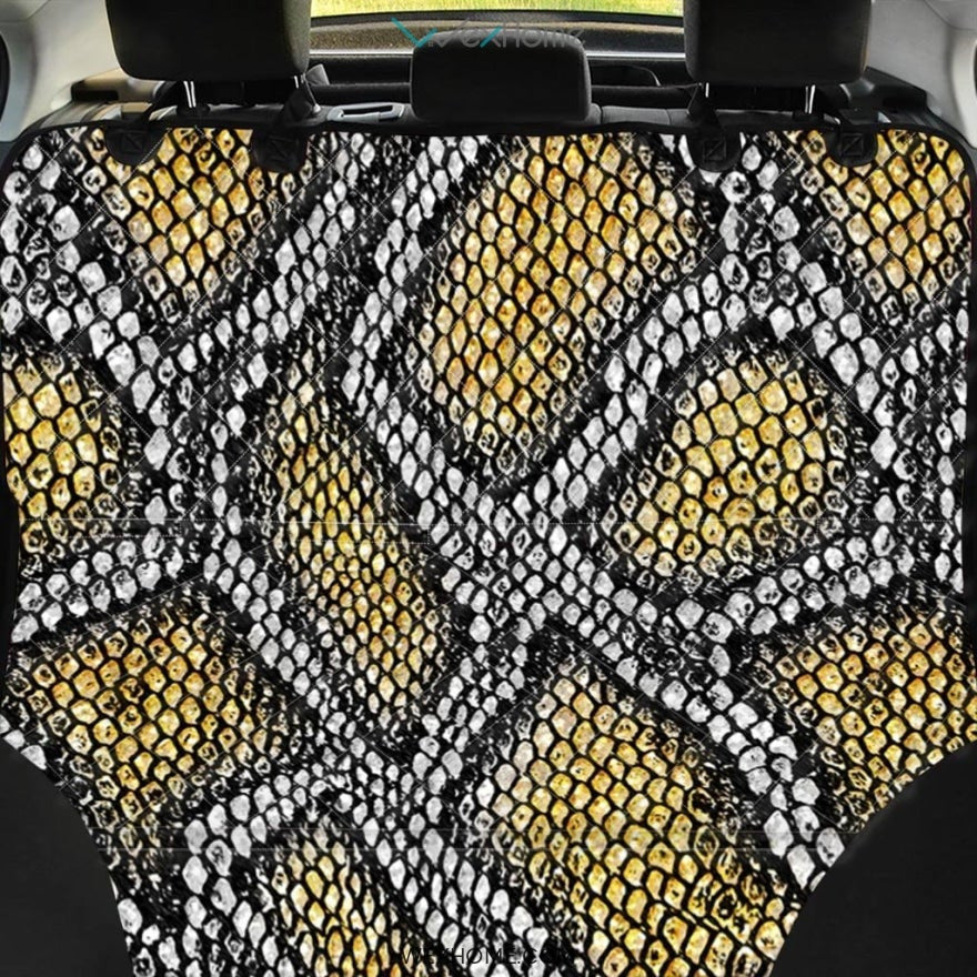 Yellow Snakeskin print Pet Car Seat Cover