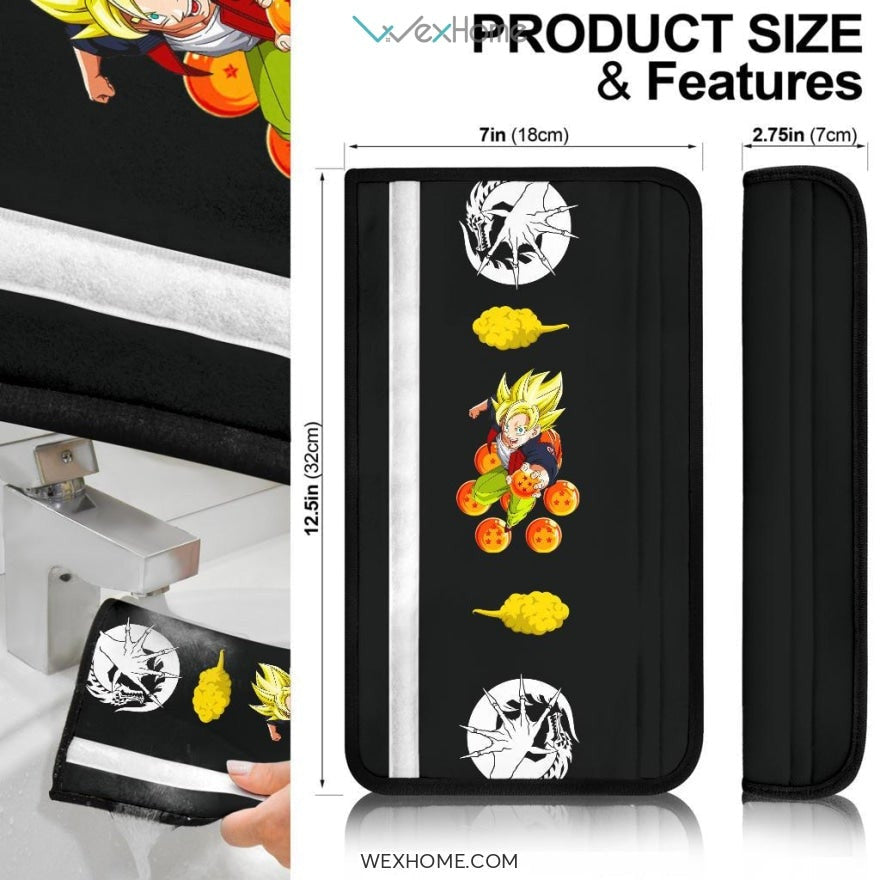 Dragon Ball Anime Seat Belt Covers | DB Goku Balls And Clouds Belt Covers