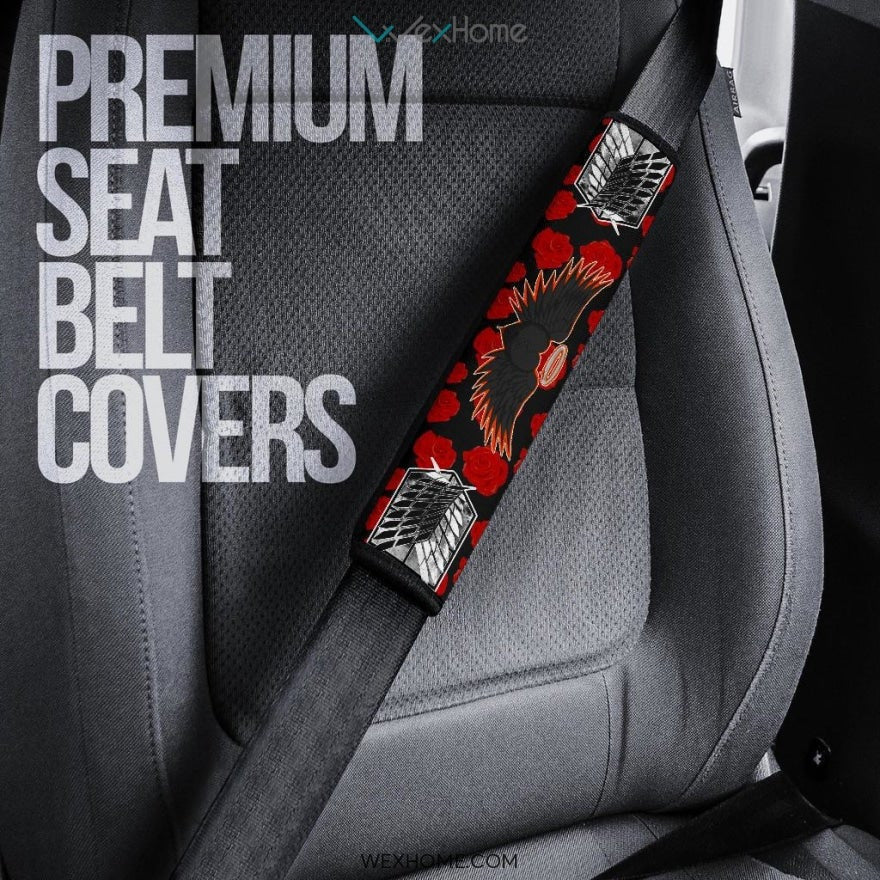 Attack On Titan Anime Seat Belt Covers | AOT Wings Of Free Patterns Belt Covers