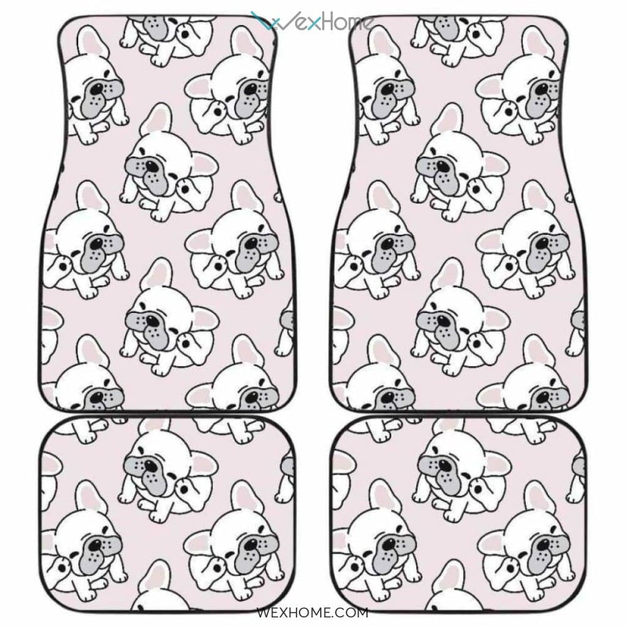 Cute French Bulldog Pattern Front And Back Car Mats