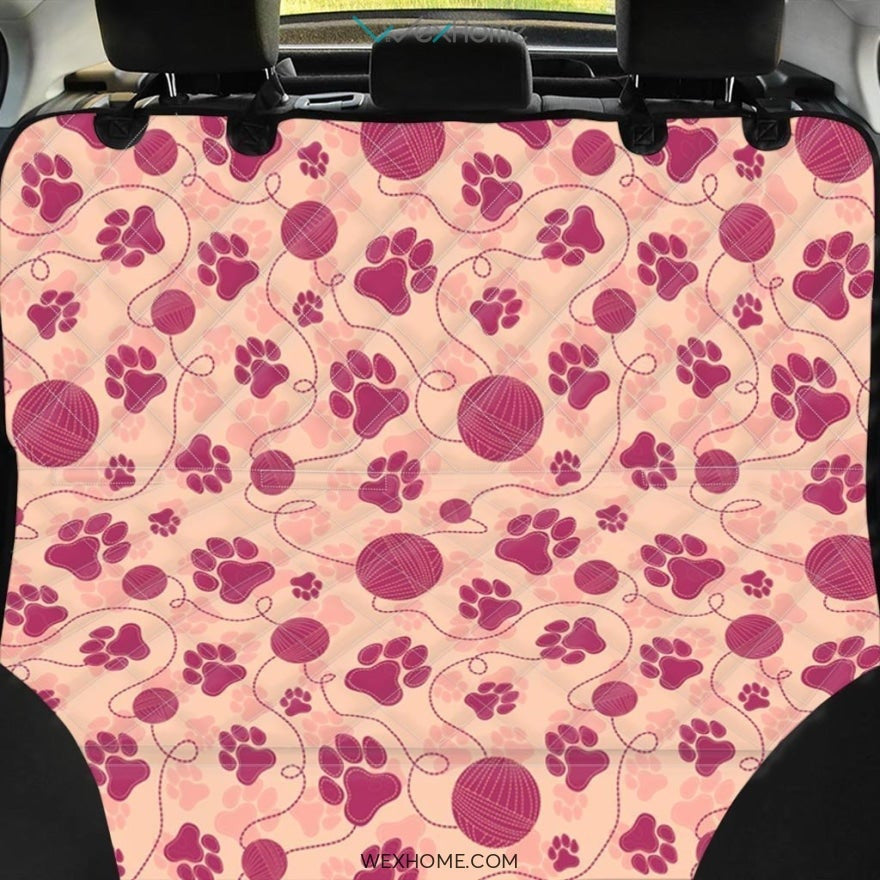 Yarn Paw Print Pet Car Seat Cover
