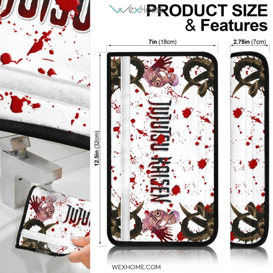 Jujutsu Kaisen Anime Seat Belt Covers | Jujutsu Kaisen Yuji Sukuna Monster Belt Covers
