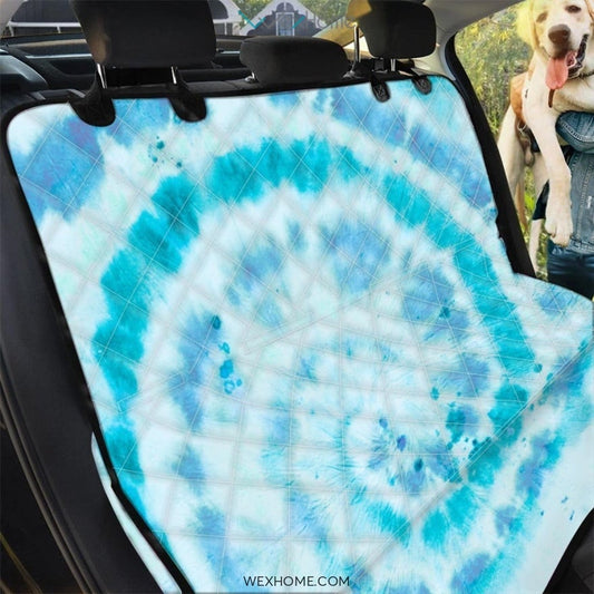 Turquoise Tie Dye Pet Car Seat Cover