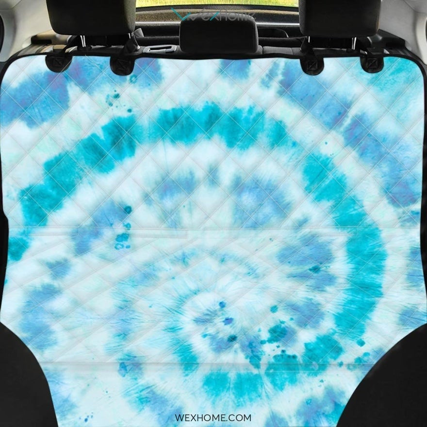 Turquoise Tie Dye Pet Car Seat Cover