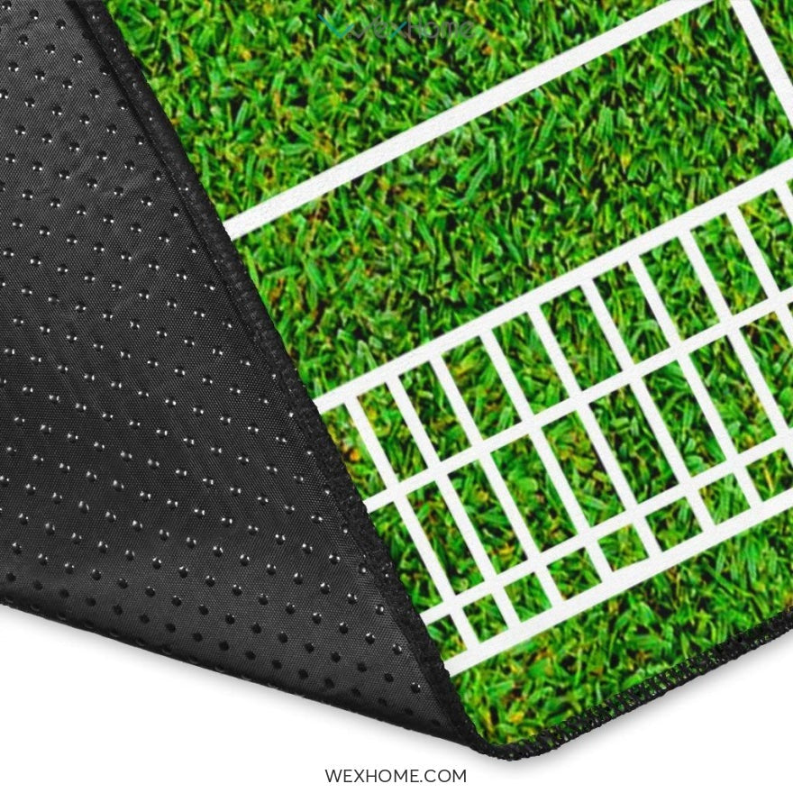 Football All Stars Soccer Ground Nursery Area Rug