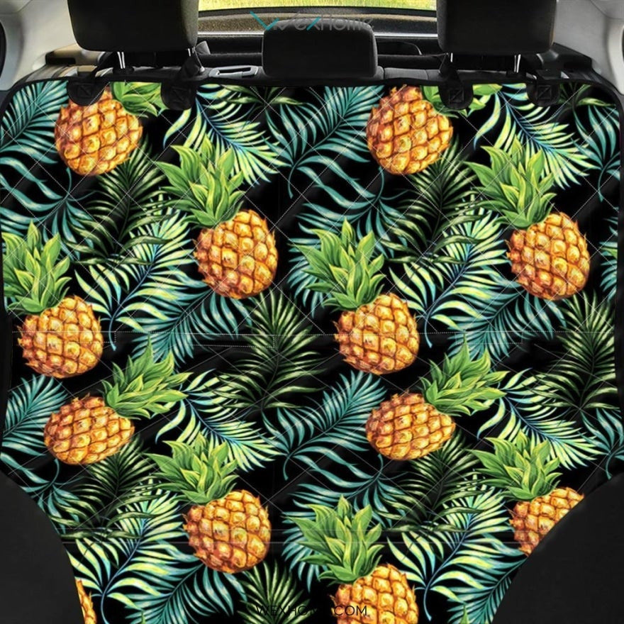 Tropical Palm Leaf Pineapple Print Pet Car Seat Cover