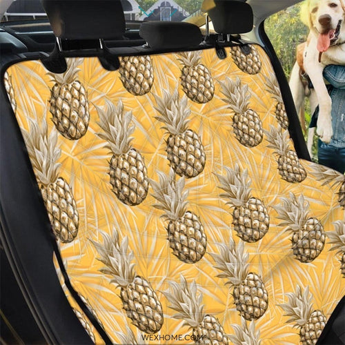 Yellow Hawaiian Pineapple Print Pet Car Seat Cover