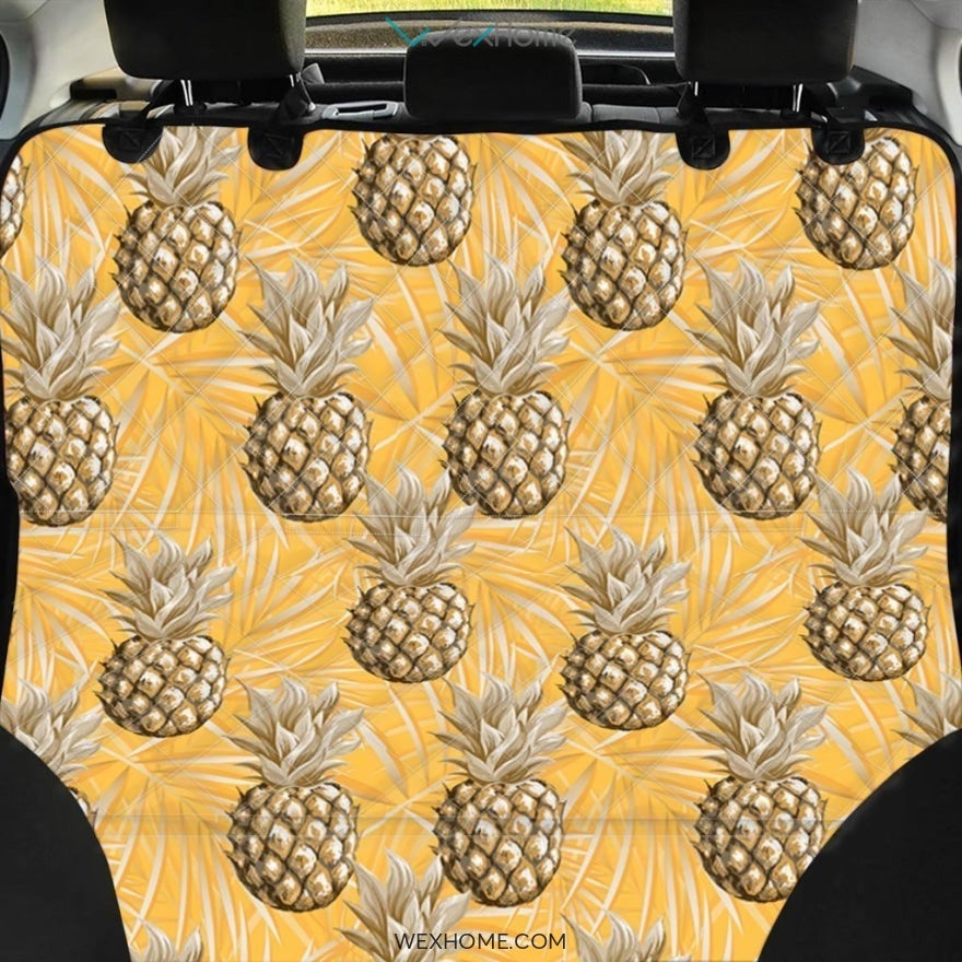Yellow Hawaiian Pineapple Print Pet Car Seat Cover