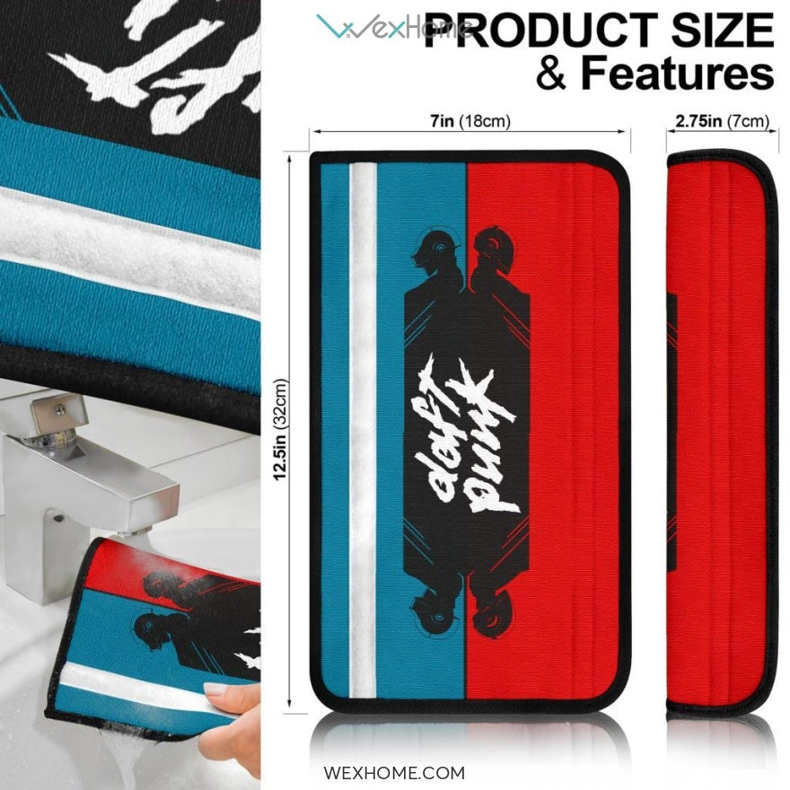 Daft Punk Seat Belt Covers | Daft Punk Silhouette Minimal Belt Covers