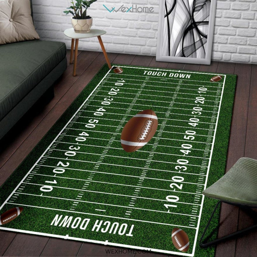 700 Corner Football Nursery Area Rug
