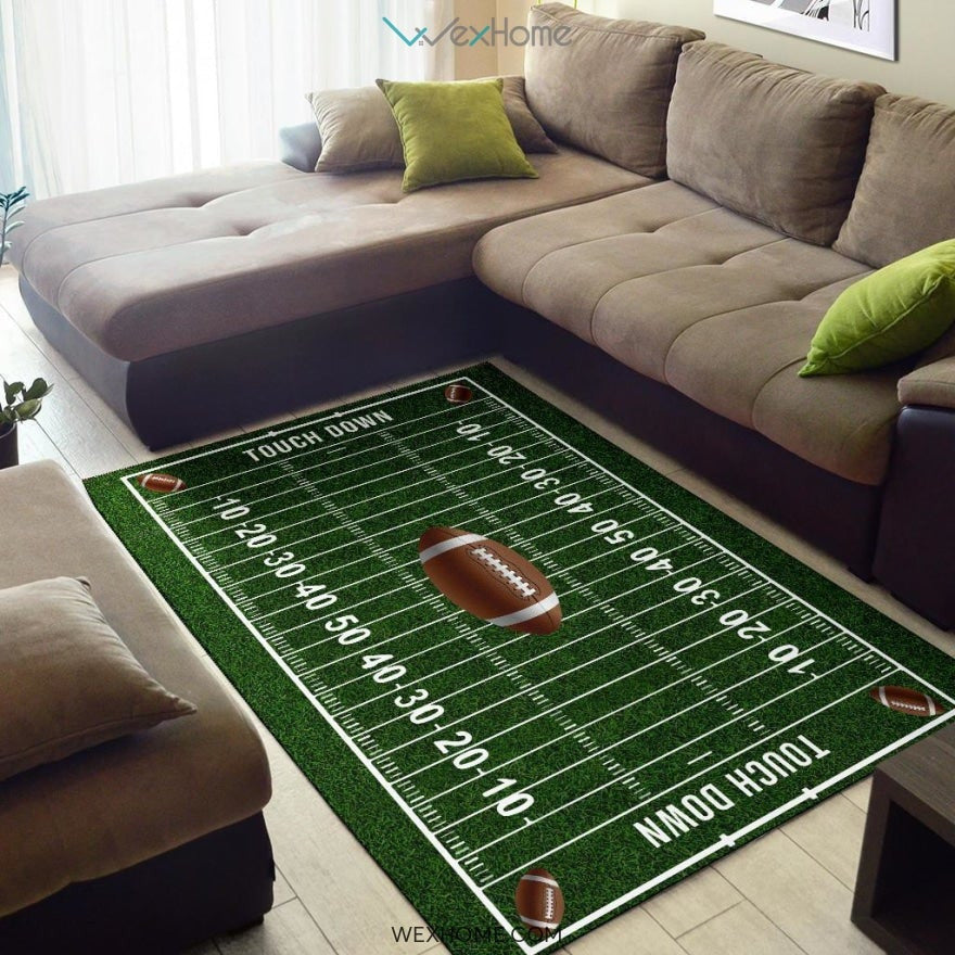 700 Corner Football Nursery Area Rug
