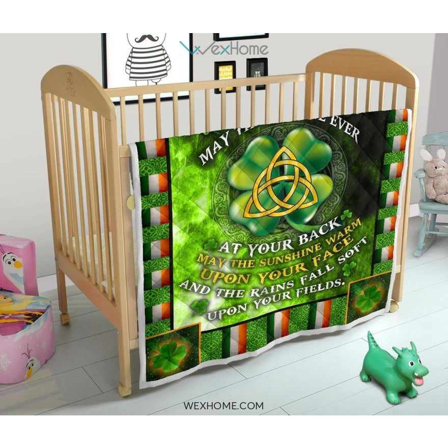 St Patrick's Day Irish Blessing May The Road Rise To Meet You Quilt