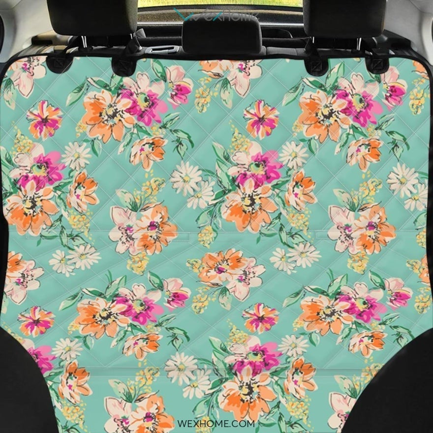 Vintage Pastel Floral Print Pet Car Seat Cover