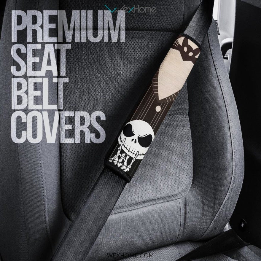 The Nightmare Before Christmas Cartoon Seat Belt Covers | Jack Wearing Bow Belt Covers