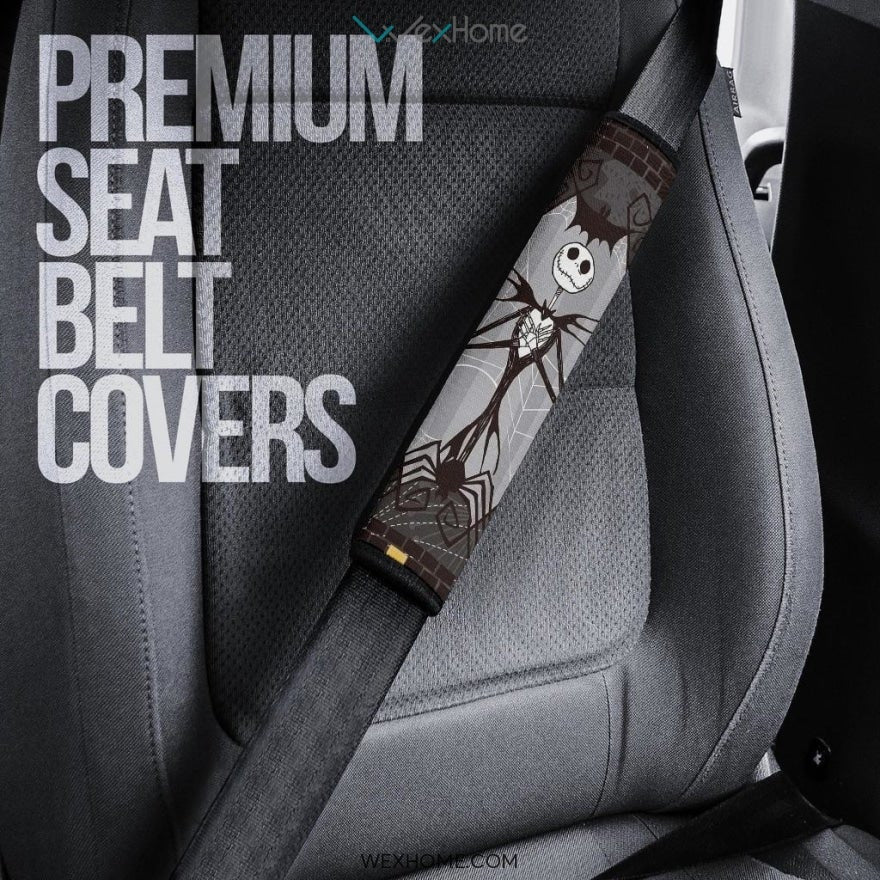 The Nightmare Before Christmas Cartoon Seat Belt Covers | Cute Jack In Night Artwork Belt Covers