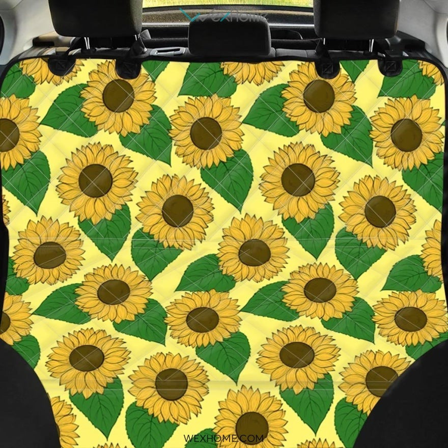 Yellow Sunflower Pet Car Seat Cover