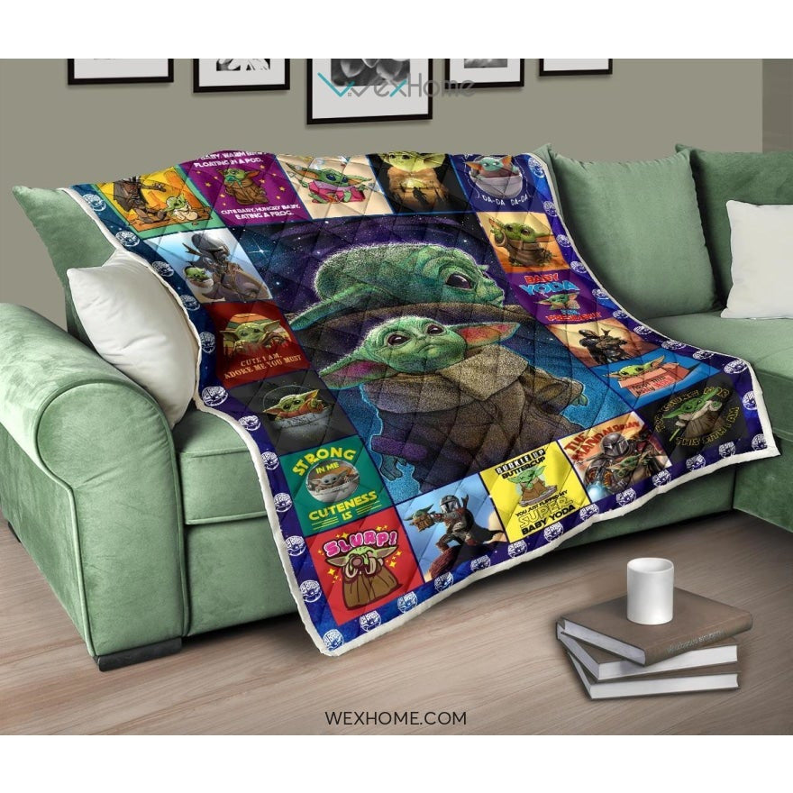 Collection Baby Yoda Pattern Quilt