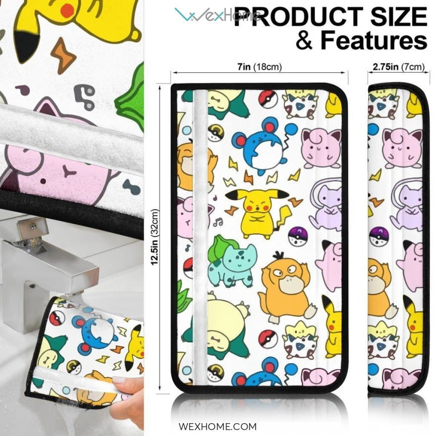 Pokemon Chibi Pattern Custom Seat Belt Covers