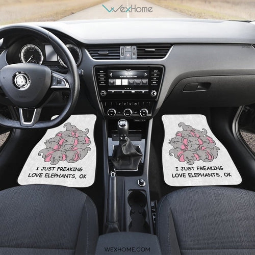 Love Elephant Front And Back Car Mats