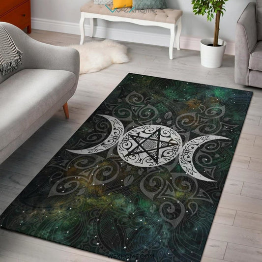 Celtic Triple Moon Pentagram Wicca Pagan