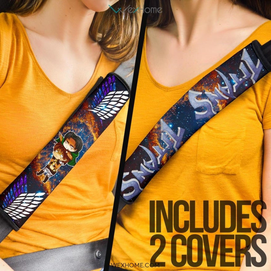 Attack On Titan Anime Seat Belt Covers | AOT Annie Black Hole Galaxy Belt Covers