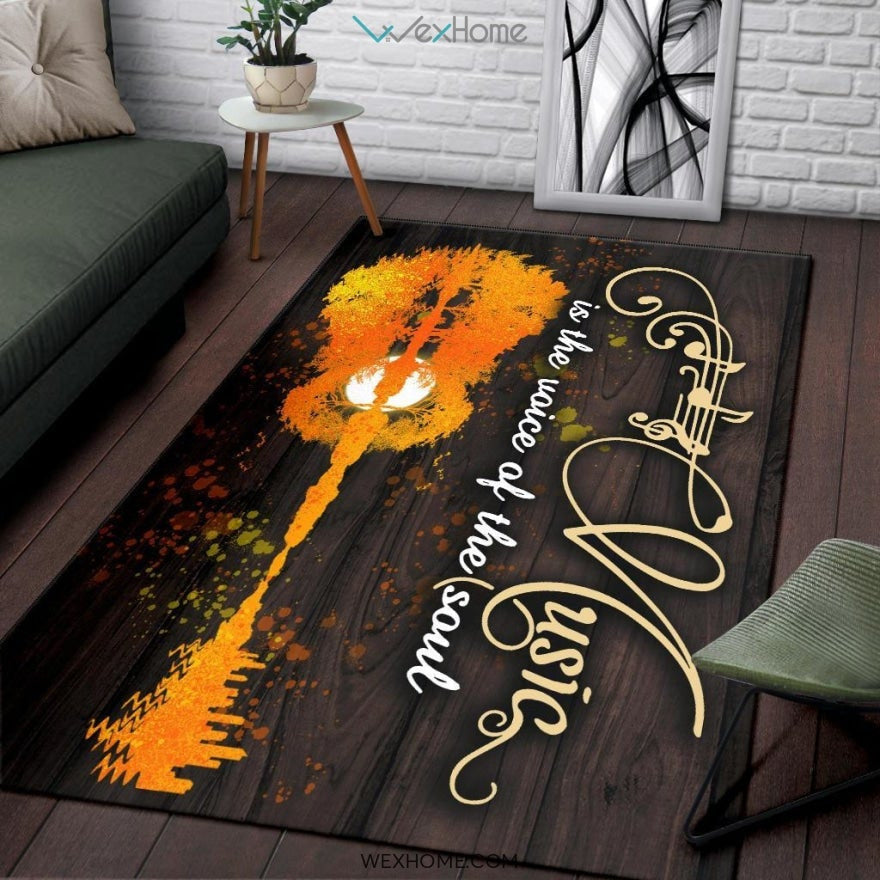 Music Is The Voice Of The Soul Nursery Area Rug