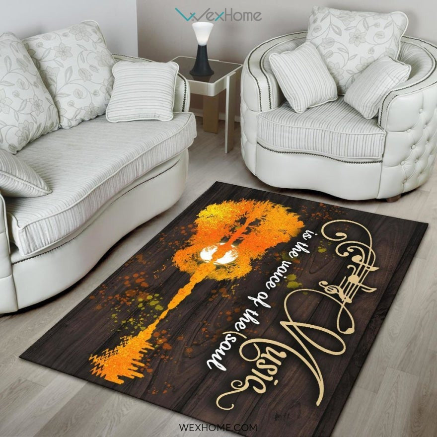 Music Is The Voice Of The Soul Nursery Area Rug